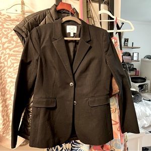 Black summer wool Blazer year round wear classic lines never worn NWOT